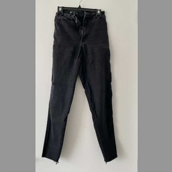 Missguided Vice High Waist Black Cropped Skinny Jeans - size US 8 - Picture 1 of 4
